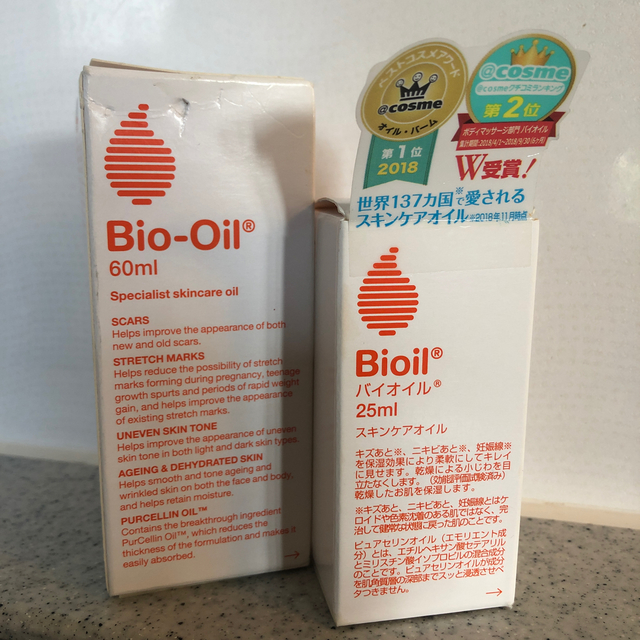 Bioil(バイオイル)の☆新品☆Bio-Oil 60ml & 25ml セット コスメ/美容のスキンケア/基礎化粧品(フェイスオイル/バーム)の商品写真