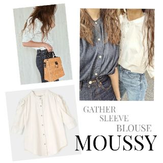 マウジー(moussy)のMOUSSY GATHER SLEEVE ブラウス(シャツ/ブラウス(半袖/袖なし))