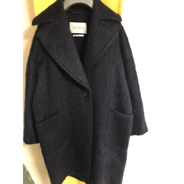 【美品】MaxMara 最高級 白タグ カシミヤ混 スーパーロング丈 ベルト付