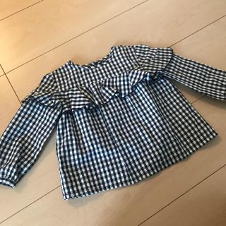 ザラキッズ(ZARA KIDS)のZARA Baby ギンガムチェックブラウス(シャツ/カットソー)