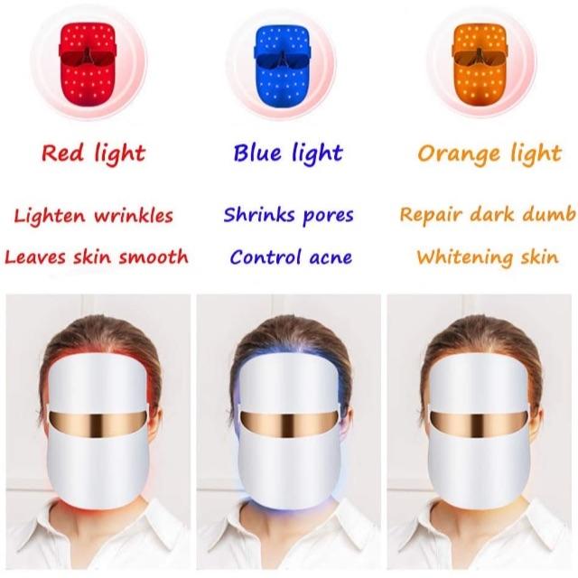 LED美顔マスク 3色光IPL たるみ ほうれい線 美肌 ニキビ対策 老化防止 コスメ/美容のコスメ/美容 その他(その他)の商品写真