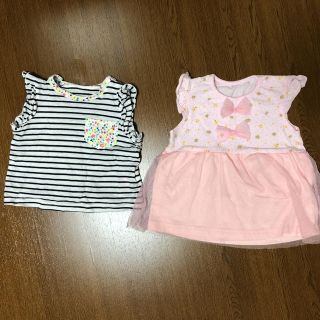 60～70 ベビー服 2枚セット(Ｔシャツ)