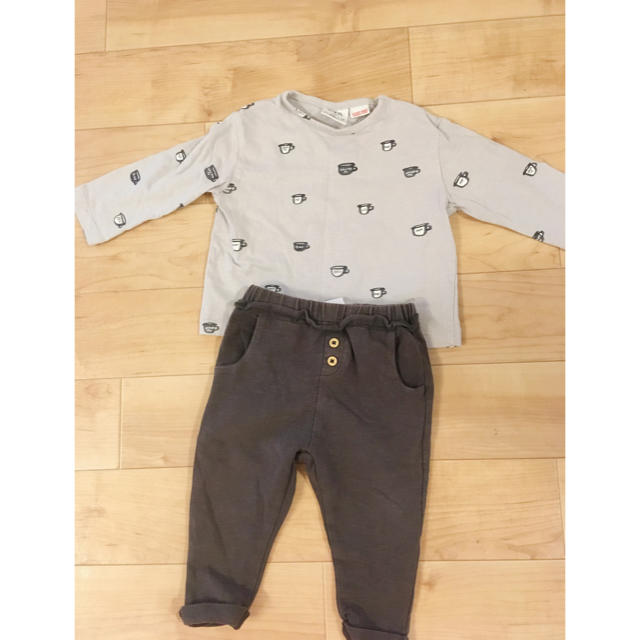 ZARA KIDS(ザラキッズ)のザラベビー ロンティー パンツ 74 キッズ/ベビー/マタニティのベビー服(~85cm)(シャツ/カットソー)の商品写真