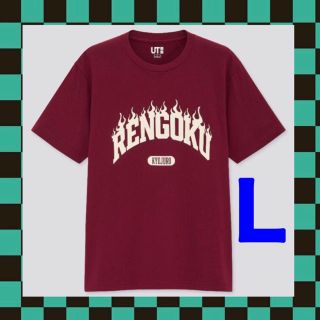 ユニクロ(UNIQLO)の鬼滅の刃　UNIQLO コラボTシャツ　ワインレッド　L(Tシャツ/カットソー(半袖/袖なし))