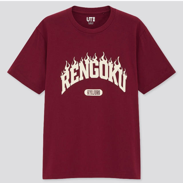 UNIQLO(ユニクロ)の鬼滅の刃　UNIQLO コラボ Tシャツ　ワインレッド　XLサイズXL メンズのトップス(Tシャツ/カットソー(半袖/袖なし))の商品写真