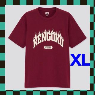 ユニクロ(UNIQLO)の鬼滅の刃　UNIQLO コラボ Tシャツ　ワインレッド　XLサイズXL(Tシャツ/カットソー(半袖/袖なし))