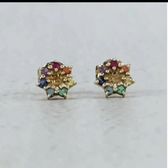 ☆ete フォーチュンピアス K18 天然石 ☆ - ピアス