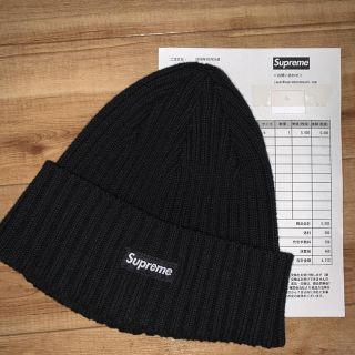 シュプリーム(Supreme)のsupreme ビーニー ニット帽　黒　ブラック(ニット帽/ビーニー)