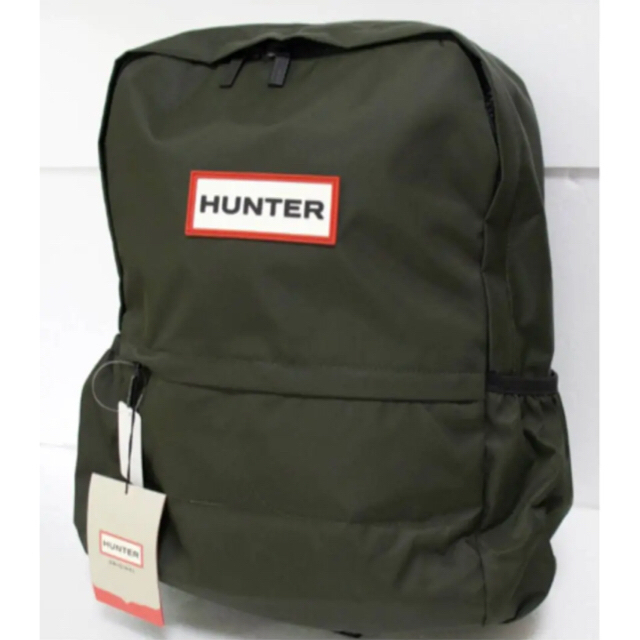 HUNTER(ハンター)の【新品・タグ付き】HUNTER ナイロン ラージ　バックパック ダークオリーブ メンズのバッグ(バッグパック/リュック)の商品写真