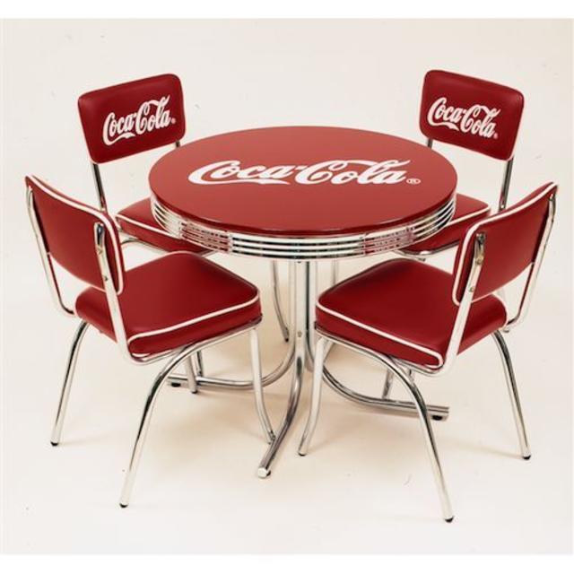 高級感 コカ・コーラ 5点セット フルセット ローテーブル＆チェアー
