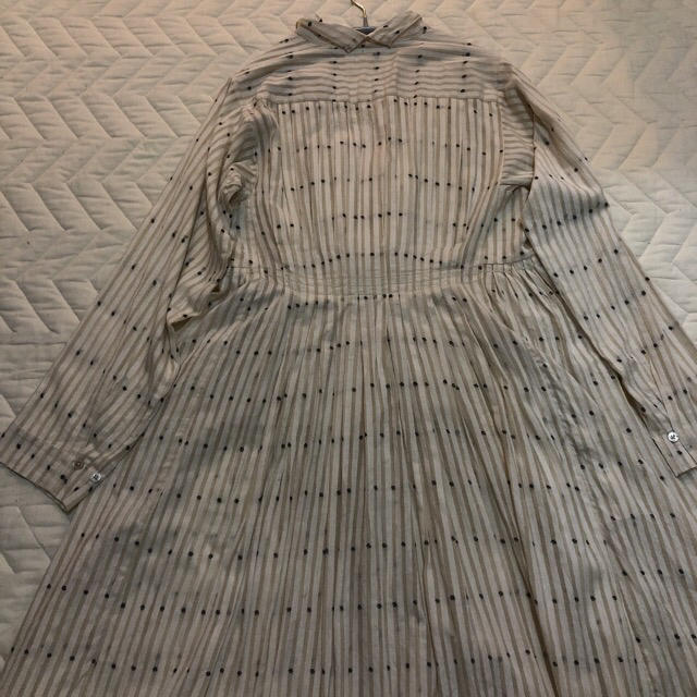 Khadi and Co. /ローブドレス  stripe×花型ドット