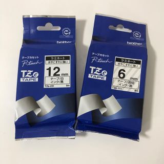 ブラザー(brother)のブラザー　p-touch tzeテープ　12mm 白　6mm 透明　セット(その他)