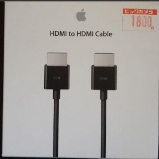 アップル(Apple)のHDMI to HDMIケーブル(1.8m)　　　APPLE MC838ZM/B(映像用ケーブル)