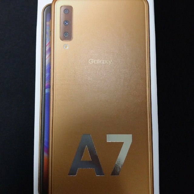 送料当店負担 Galaxy A7 モバイル対応 simフリースマートフォン　ゴールド