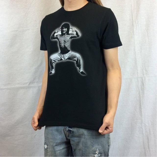 新品 ジャッキーチェン カンフー 笑拳 酔拳 ゴールデンハーベスト 黒 Tシャツ