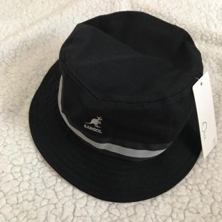 カンゴール(KANGOL)のKANGOL カンゴール StripeLahinch バケットハット 帽子 黒(ハット)