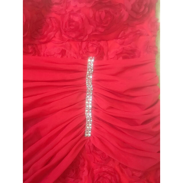 真っ赤な薔薇 ミニドレス レディースのフォーマル/ドレス(ミニドレス)の商品写真