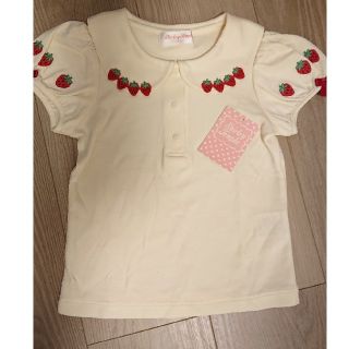 シャーリーテンプル(Shirley Temple)の未使用 シャーリーテンプル いちご カットソー ブラウス(Tシャツ/カットソー)