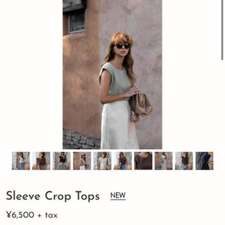 ルームサンマルロクコンテンポラリー(room306 CONTEMPORARY)のroom306 sleeve crops tops KHAKI💚(タンクトップ)