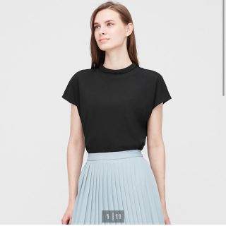 ユニクロ(UNIQLO)のメラセラ様専用　クレープジャージースタンドカラーT，ワイドパンツ(シャツ/ブラウス(長袖/七分))