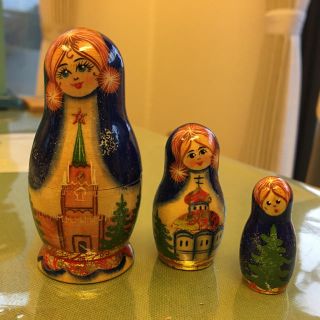 ミナペルホネン(mina perhonen)のロシア　マトリョーシカ  ハンドメイド　民芸　人形　土産　東欧　北欧　雑貨(置物)