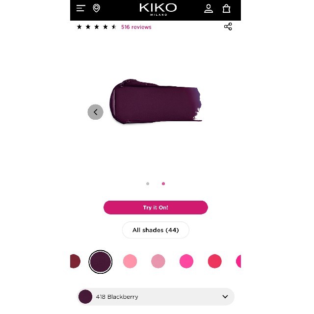 【puuu様専用】KIKO リップ 口紅 418 Blackberry コスメ/美容のベースメイク/化粧品(口紅)の商品写真