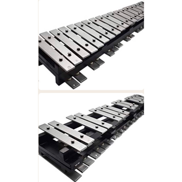 折畳み式グロッケン　ソフトケース、マレット（通常・消音タイプ）２セット付 楽器の打楽器(鉄琴)の商品写真