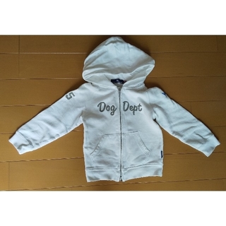 ドッグデプト(DOG DEPT)の子供服 男の子【100㎝ 】ジップアップパーカー 白 長袖(ジャケット/上着)