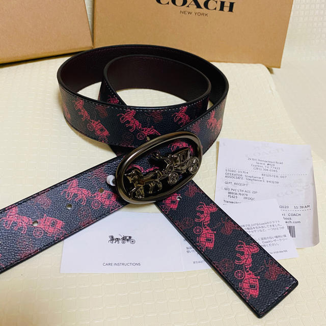 値下げ品】【COACH】コーチ新品正規品男女兼用リバーシブルベルト 値下げ品】【COACH】コーチ新品正規品男女兼用リバーシブルベルト