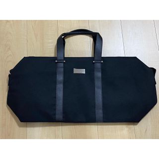 エルメネジルドゼニア(Ermenegildo Zegna)の【超美品】 エルメネジルド ゼニア ナイロン×レザー ボストンバッグ ブラック(ボストンバッグ)