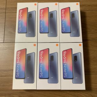 アンドロイド(ANDROID)の【新品未開封】Redmi Note9S 青4 白2 6台セット(スマートフォン本体)