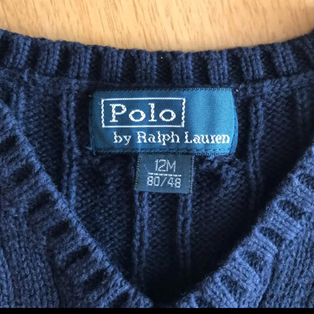 Ralph Lauren(ラルフローレン)のラルフローレンベスト　ネイビー80サイズ キッズ/ベビー/マタニティのベビー服(~85cm)(ニット/セーター)の商品写真