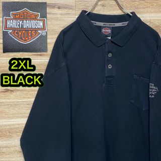 ハーレーダビッドソン(Harley Davidson)のHARLEY-DAVIDSON  ハーレーダビットソン　ポロシャツ長袖　2XL(シャツ)