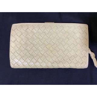 ボッテガヴェネタ(Bottega Veneta)のボッテガヴェネタ イントレチャート 財布 長財布 二つ折り ベージュ(長財布)