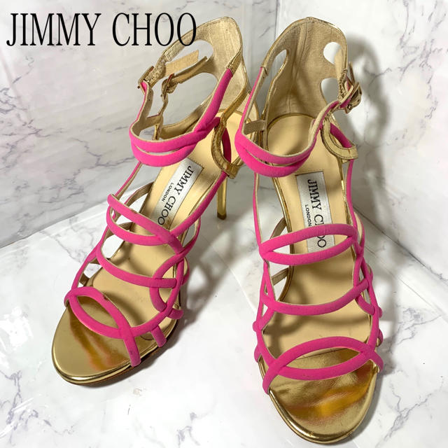 JIMMY CHOO(ジミーチュウ)の希少品【JIMMY CHOO】レースアップサンダル eu34.5(22相当) レディースの靴/シューズ(サンダル)の商品写真