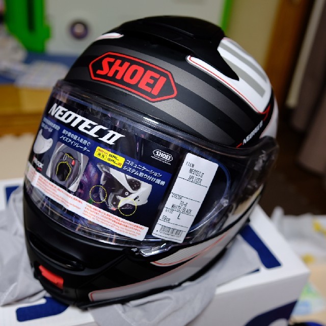 バイクSHOEI フルフェイス　NEOTEC2 SPLICER Lサイズ　予備シールド