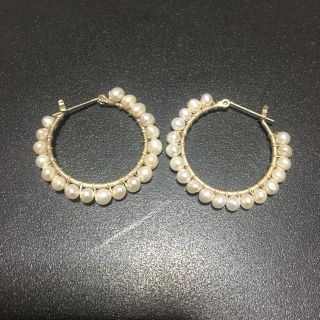 プラージュ(Plage)のプラージュ　パール  フープ　ピアス(ピアス)