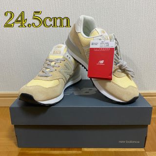 ニューバランス(New Balance)のニューバランス　WL574  24.5cm アイボリー イエロー バニラ(スニーカー)