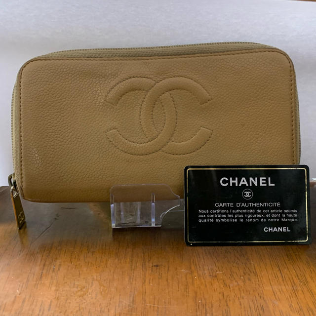 CHANEL(シャネル)のCHANEL長財布　ベージュ(キャビアスキン) レディースのファッション小物(財布)の商品写真