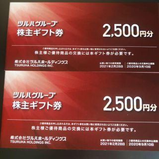 ツルハ　株主優待けん　5000円分(ショッピング)