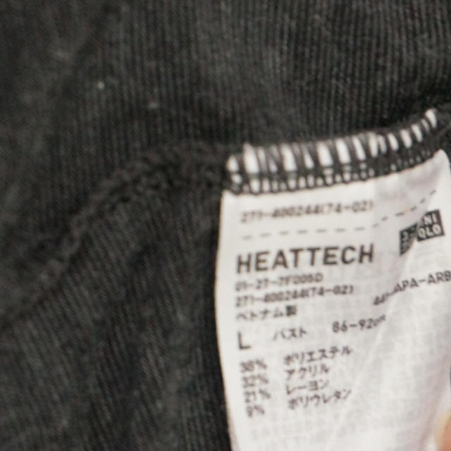 UNIQLO ヒートテック　Lサイズ レディースの下着/アンダーウェア(アンダーシャツ/防寒インナー)の商品写真