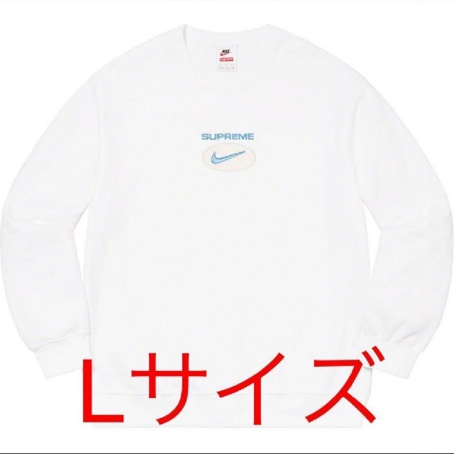 supreme✕NIKE Jewel Crewneck ホワイト Lサイズ