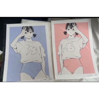 over print 古塔つみ プリント作品 直筆サイン入り 貴重なセット作品
