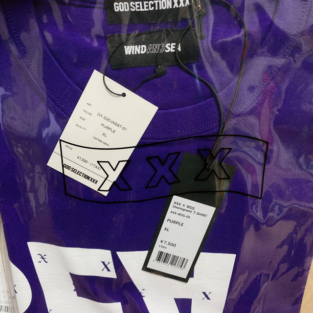 FRAGMENT(フラグメント)の新品　windandsea godselection xxx パープル　XL メンズのトップス(Tシャツ/カットソー(半袖/袖なし))の商品写真