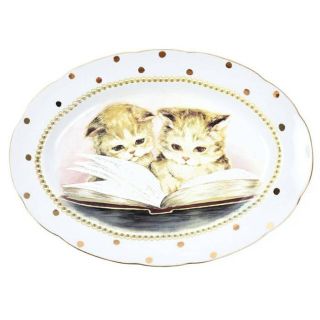 フランシュリッペ(franche lippee)のフランシュリッペ　大皿　デットストック陶器　猫　ダイアリー(食器)