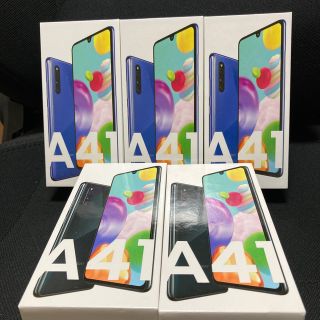 エーユー(au)のau SCV48 SIMロック解除済　黒2 青3 5台セット(スマートフォン本体)