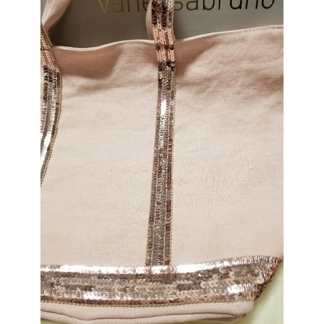 vanessabruno(ヴァネッサブリューノ)の【お値下げ】Vanessa Brunoリネンスパンコール　ﾄｰﾄﾊﾞｯｸﾞ レディースのバッグ(トートバッグ)の商品写真