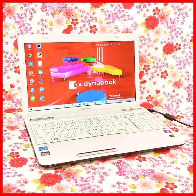 希少ドット柄ホワイト✨美麗品✨写真・動画保存＆編集／Core i5×メモリ4GBWindows10