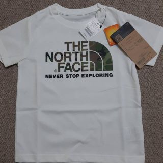 ザノースフェイス(THE NORTH FACE)の【新品未使用】ノースフェイス　Tシャツ　カモロゴティー　ホワイト　120(Tシャツ/カットソー)