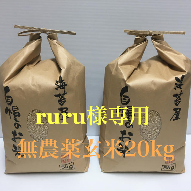 ruru様専用 新米コシヒカリ玄米20kg(5kg×4)令和2年 徳島県産の通販 by U-KO's shop｜ラクマ